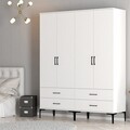 Dulap pentru haine, Hommy Craft, Kumsal TT, 160x47 cm, PAL, Alb