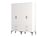 Dulap pentru haine, Hommy Craft, Kumsal TT, 160x47 cm, PAL, Alb