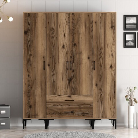 Dulap pentru haine, Hommy Craft, Kumsal STS, 160x47 cm, PAL, Maro