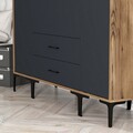 Dulap pentru haine, Hommy Craft, Kumsal STS, 160x47 cm, PAL, Nuc / Antracit