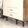 Dulap pentru haine, Hommy Craft, Kumsal STS, 160x47 cm, PAL, Maro/Crem