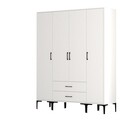 Dulap pentru haine, Hommy Craft, Kumsal STS, 160x47 cm, PAL, Alb