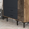Dulap pentru haine, Hommy Craft, Kumsal STP, 160x47 cm, PAL, Nuc / Antracit