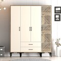 Dulap pentru haine, Hommy Craft, Kumsal STP, 160x47 cm, PAL, Maro/Crem