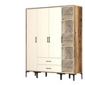 Dulap pentru haine, Hommy Craft, Kumsal STP, 160x47 cm, PAL, Maro/Crem