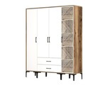 Dulap pentru haine, Hommy Craft, Kumsal STP, 160x47 cm, PAL, Nuc/Alb