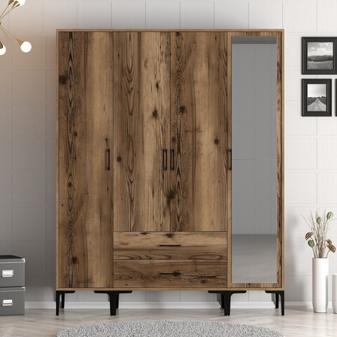 Dulap pentru haine, Hommy Craft, Kumsal STR, 160x47 cm, PAL, Maro