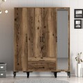 Dulap pentru haine, Hommy Craft, Kumsal STR, 160x47 cm, PAL, Maro