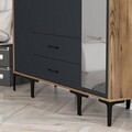 Dulap pentru haine, Hommy Craft, Kumsal STR, 160x47 cm, PAL, Nuc / Antracit