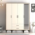 Dulap pentru haine, Hommy Craft, Kumsal STR, 160x47 cm, PAL, Maro/Crem