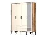 Dulap pentru haine, Hommy Craft, Kumsal STR, 160x47 cm, PAL, Maro/Crem
