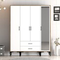 Dulap pentru haine, Hommy Craft, Kumsal STR, 160x47 cm, PAL, Nuc/Alb