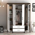 Dulap pentru haine, Hommy Craft, Kumsal STR, 160x47 cm, PAL, Nuc/Alb