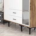 Dulap pentru haine, Hommy Craft, Kumsal STR, 160x47 cm, PAL, Nuc/Alb