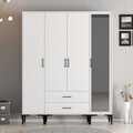 Dulap pentru haine, Hommy Craft, Kumsal STR, 160x47 cm, PAL, Alb