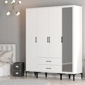 Dulap pentru haine, Hommy Craft, Kumsal STR, 160x47 cm, PAL, Alb