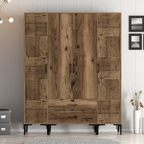 Dulap pentru haine, Hommy Craft, Kumsal PTP, 160x47 cm, PAL, Maro