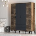 Dulap pentru haine, Hommy Craft, Kumsal PTP, 160x47 cm, PAL, Nuc / Antracit