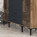 Dulap pentru haine, Hommy Craft, Kumsal PTP, 160x47 cm, PAL, Nuc / Antracit