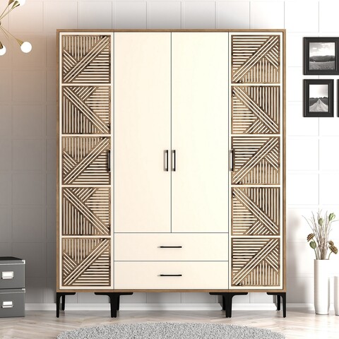 Dulap pentru haine, Hommy Craft, Kumsal PTP, 160x47 cm, PAL, Maro/Crem