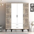 Dulap pentru haine, Hommy Craft, Kumsal PTP, 160x47 cm, PAL, Nuc/Alb