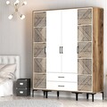 Dulap pentru haine, Hommy Craft, Kumsal PTP, 160x47 cm, PAL, Nuc/Alb