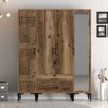 Dulap pentru haine, Hommy Craft, Kumsal PTR, 160x47 cm, PAL, Maro