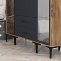 Dulap pentru haine, Hommy Craft, Kumsal PTR, 160x47 cm, PAL, Nuc / Antracit