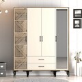 Dulap pentru haine, Hommy Craft, Kumsal PTR, 160x47 cm, PAL, Maro/Crem