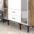Dulap pentru haine, Hommy Craft, Kumsal PTR, 160x47 cm, PAL, Nuc/Alb