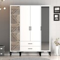 Dulap pentru haine, Hommy Craft, Kumsal PTR, 160x47 cm, PAL, Alb
