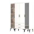 Dulap pentru haine, Hommy Craft, Kumsal PTR, 160x47 cm, PAL, Alb