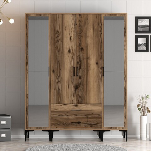 Dulap pentru haine, Hommy Craft, Kumsal RTR, 160x47 cm, PAL, Maro