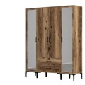 Dulap pentru haine, Hommy Craft, Kumsal RTR, 160x47 cm, PAL, Maro