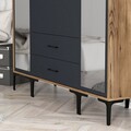 Dulap pentru haine, Hommy Craft, Kumsal RTR, 160x47 cm, PAL, Nuc / Antracit