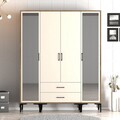 Dulap pentru haine, Hommy Craft, Kumsal RTR, 160x47 cm, PAL, Maro/Crem