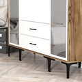 Dulap pentru haine, Hommy Craft, Kumsal RTR, 160x47 cm, PAL, Nuc/Alb