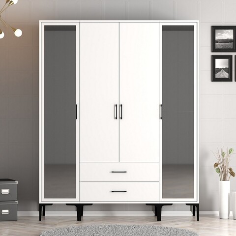 Dulap pentru haine, Hommy Craft, Kumsal RTR, 160x47 cm, PAL, Alb