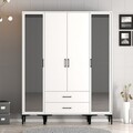 Dulap pentru haine, Hommy Craft, Kumsal RTR, 160x47 cm, PAL, Alb