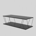 Set mobilier living, Kalune Design, Basak, PAL, Antracit / Negru