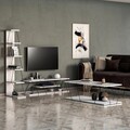 Set mobilier living, Kalune Design, Epsilon, PAL, Alb/Negru