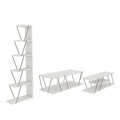 Set mobilier living, Kalune Design, Epsilon, PAL, Alb/Negru