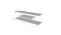 Set mobilier living, Kalune Design, Epsilon, PAL, Alb/Negru