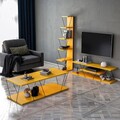 Set mobilier living, Kalune Design, Epsilon, PAL, Galben/Negru