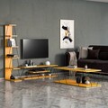 Set mobilier living, Kalune Design, Epsilon, PAL, Galben/Negru