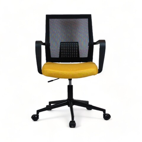 Scaun de birou, Lemont, Mesh, 63x90x60 cm, Tapițerie: 100% POLIESTER, Galben