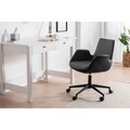 Scaun de birou, Lemont, Dora, 62x77x60 cm, Tapițerie: 100% POLIESTER, Negru / Antracit