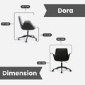 Scaun de birou, Lemont, Dora, 62x77x60 cm, Tapițerie: 100% POLIESTER, Negru / Antracit