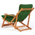 Scaun de gradina, Hanah Home, My008, 50x81x50 cm, Verde / Natural