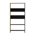 Corp biblioteca, Minerva, Tiran, 90x120x34 cm, PAL, Antracit / Stejar / Negru